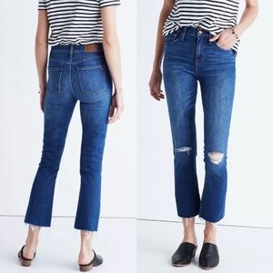 MADEWELL 10" High Riser Cali Demi Boot Jeans Donovan Medium Wash Distressed 26